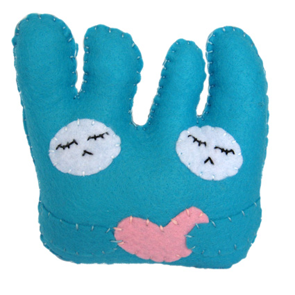 Conjoined Bunny Monsters - blue