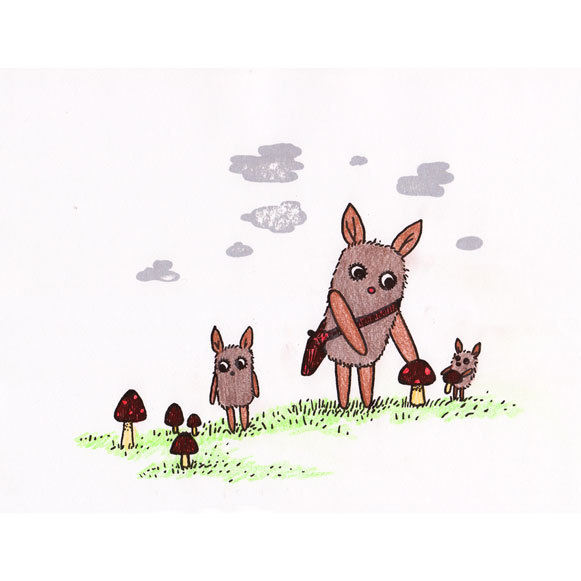 "Forest Gremlins" on white