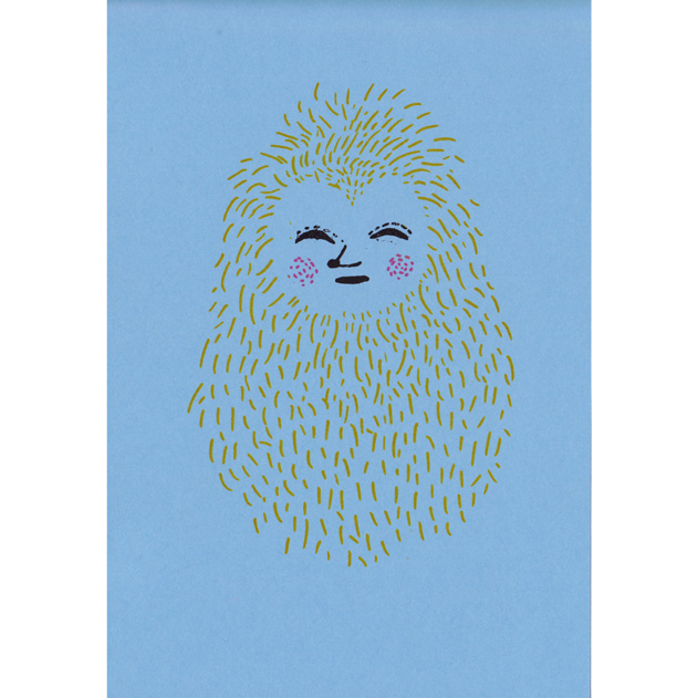 "Happy Hedgehog" on blue