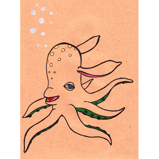 "Octopus" on brown