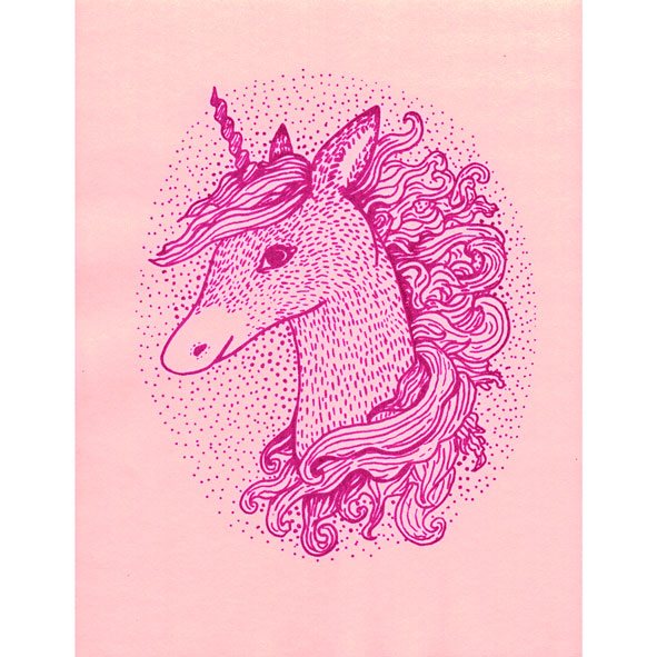 "Unicorn" on pink